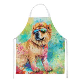 Chow Chow Hippie Dawg Apron Cooking Kitchen Server Baking Crafts Gardening for Adult Women Men, Unisex, Large, Multicolor
