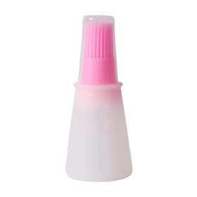 1pc 2.2oz Brand Silicone BBQ Oil Bottle Brush With Flat-Bottom Design; Perfect For Barbecue; Cooking And Baking - Heat-Resistant; Easy To Clean A (Color: pink)