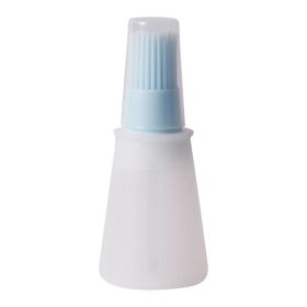 1pc 2.2oz Brand Silicone BBQ Oil Bottle Brush With Flat-Bottom Design; Perfect For Barbecue; Cooking And Baking - Heat-Resistant; Easy To Clean A (Color: Blue)