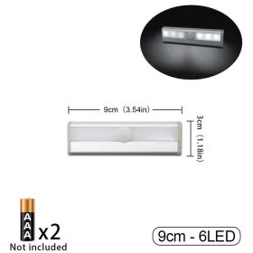 9cm/19cm LED Night Light PIR Motion Sensor Closet Cabinet Corridor Lights Wireless Night Lamp Kitchen Stair Lighting Luminaria (Emitting Color: Brown)